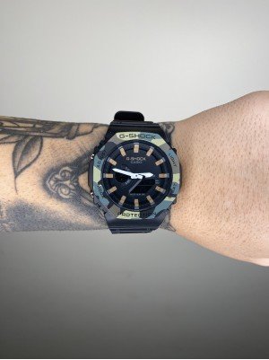 G-SHOCK GA-2100 48MM PRETO-CAMUFLADO